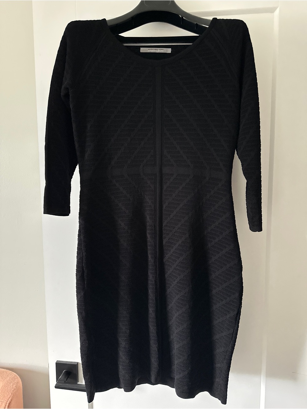 Marc New York Black Textured Dress